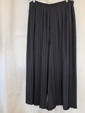 Women's Black Knife Pleated Pants XXL or 2X